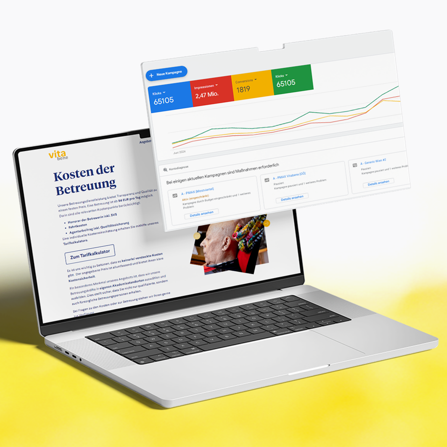Vitabene – push and pull campaigns across search and social media